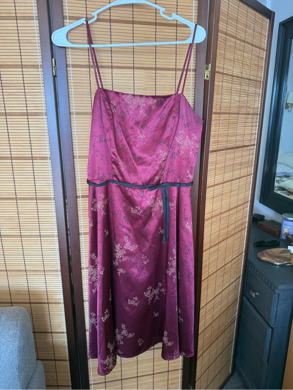 Vintage Y2K 90’s CDC Plum floral midi , Aline dress